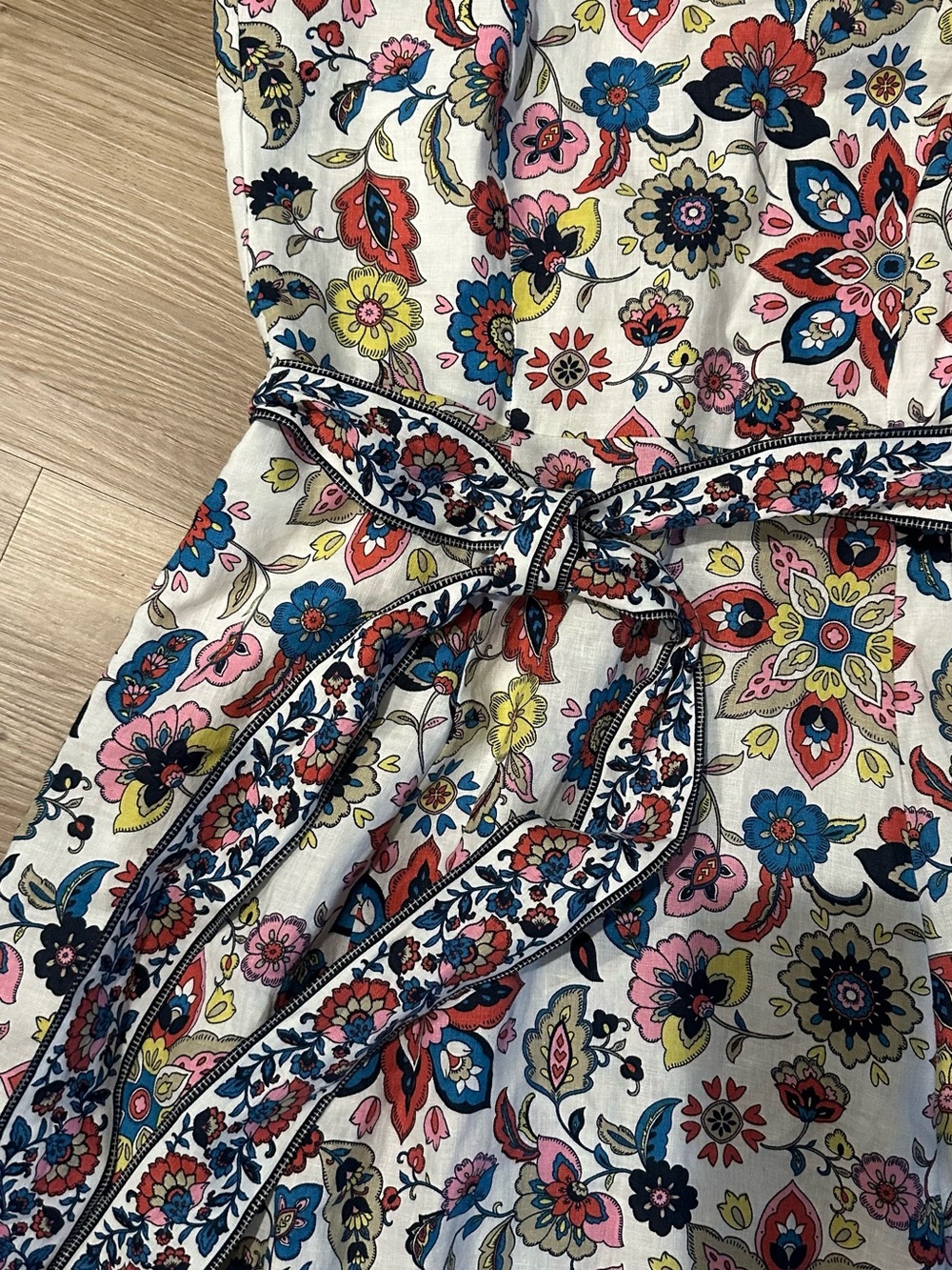 Boden linen halter maxi dress print 8 - Picture 3 of 5